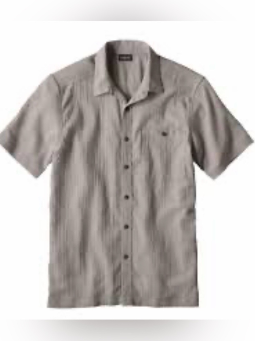 Patagonia Men's Short Sleeve Organic Cotton Collared Button-Up Shirt Gray Size L